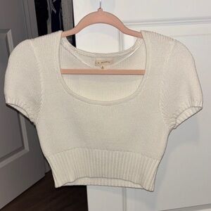 Cream Knit Blouse